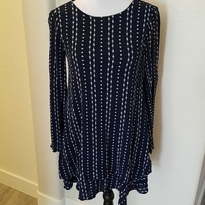 PPLA Navy Flounced Dress